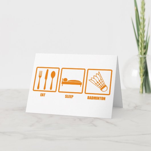Carte Mangez le badminton de sommeil (Devant)