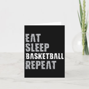 Carte Mangez Le Basket-Ball Dormir Répétez Noël Pour L'A