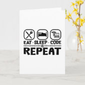 Carte Mangez le code de sommeil Répéter le code de codag (Fleur jaune)