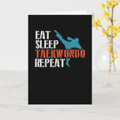 Carte Mangez le taekwondo du sommeil (Fleur jaune)