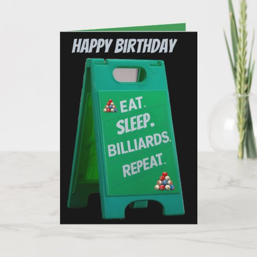 Carte Mangez les billards de sommeil répéter panneau en (Devant)