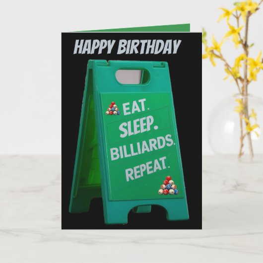 Carte Mangez les billards de sommeil répéter panneau en (Fleur jaune)