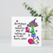 Carte Mangez plus de gâteau Humour d'anniversaire (Debout devant)
