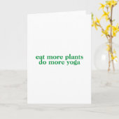 Carte Mangez plus de plantes faire plus de yoga-vegan-vé (Fleur jaune)