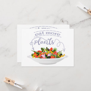Carte Mangez plus de plantes frais motivation salade let
