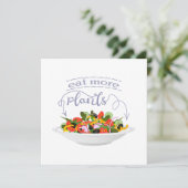 Carte Mangez plus de plantes frais motivation salade let (Debout devant)