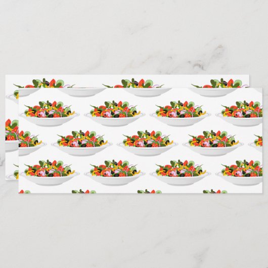 Carte Mangez plus de plantes frais motivation salade let (Devant / Derrière)
