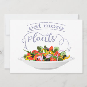 Carte Mangez plus de plantes frais motivation salade let