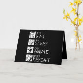 Carte Mangez Sleep Anime Répétez L'Idée Cadeau Cosplayer (Fleur jaune)
