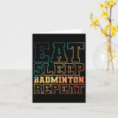 Carte Mangez Sleep Badminton Répéter Shuttle Sport (Fleur jaune)