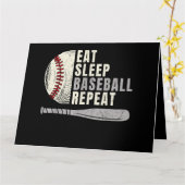 Carte Mangez Sleep Baseball Répéter Funny Baseball Playe (Fleur jaune)