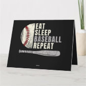 Carte Mangez Sleep Baseball Répéter Funny Baseball Playe (Dos)