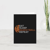 Carte Mangez Sleep Basketball Répéter Pour Hommes Femmes (Devant)