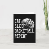 Carte Mangez Sleep Basketball Répétition pour Hommes Fem (Devant)