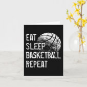 Carte Mangez Sleep Basketball Répétition pour Hommes Fem (Fleur jaune)