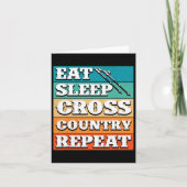 Carte Mangez Sleep Cross Country Repeat Skier Sports d'h (Devant)