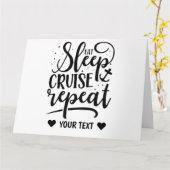 Carte Mangez Sleep Cruise Répéter Funny (Fleur jaune)