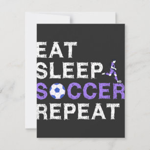 Carte Mangez Sleep Football Répéter Chemise Cool Sport J