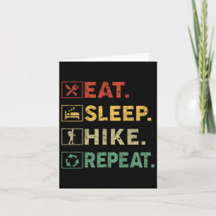 Carte Mangez Sleep Hike Répéter Extérieur Randonnée Hike