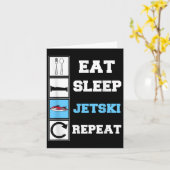 Carte Mangez Sleep Jetski Répéter Funny Jet Ski (Fleur jaune)