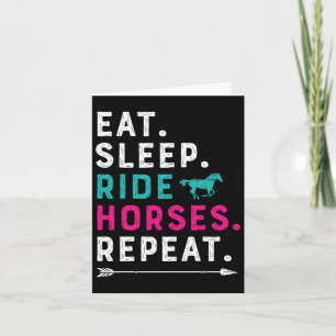 Carte Mangez Sleep Ride Horses Répétez Horse Girl Horseb