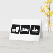 Carte Mangez Sleep Snowmobile (Fleur jaune)