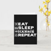 Carte Mangez Sleep Support Harris Repeat Kamala Harris 2 (Fleur jaune)