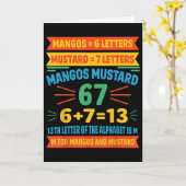 Carte Mango Moutarde 67 Tee Drôle Alphabet Code M Mème F (Fleur jaune)