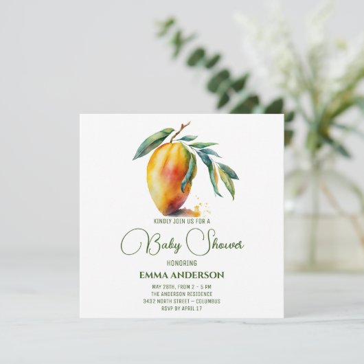 Carte Mango tropical | BABY SHOWER (Debout devant)