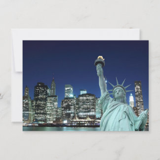 Carte Manhattan Skyline et la statue de la liberté