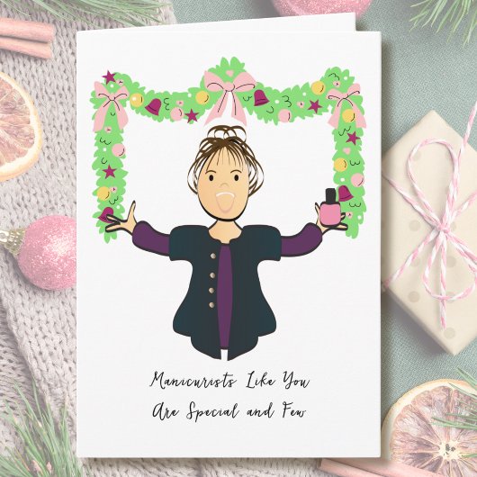 Carte Manicurist Cartoon Funny Thank You from Customer