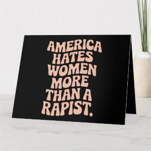 Carte Manifestation anti-Trump anti-MAGA militante fémin