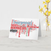 Carte Manifeste communiste contre le nuage du mot (Fleur jaune)