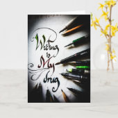 Carte Manifeste de l'écrivain fou (Fleur jaune)