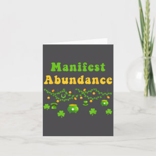 Carte Manifester l'abondance St. Patrick's Day Shamrock