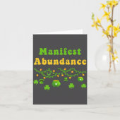 Carte Manifester l'abondance St. Patrick's Day Shamrock (Fleur jaune)