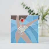 Carte Mannequin de maillot de bain amusant de plage Mode (Debout devant)
