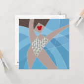 Carte Mannequin de maillot de bain amusant de plage Mode (Devant/Arrière en situation)