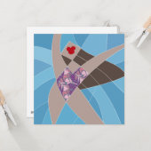 Carte Mannequin de maillot de bain Fun Beach Babe, Art d (Devant/Arrière en situation)
