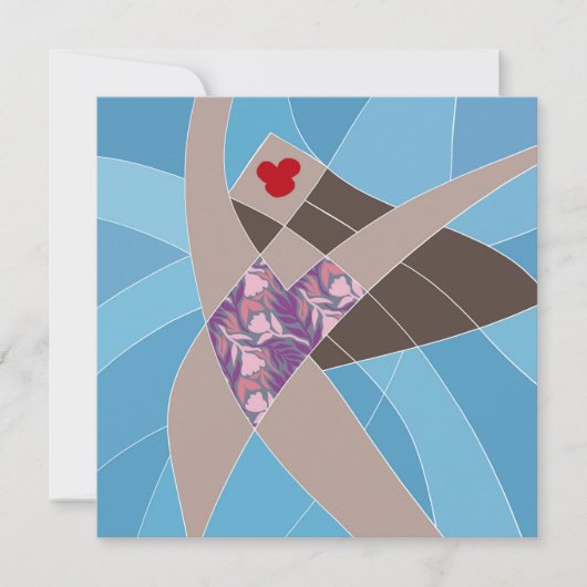 Carte Mannequin de maillot de bain Fun Beach Babe, Art d (Devant)