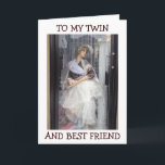 CARTE MANNEQUIN SAYS JOYEUX ANNIVERSAIRE TWIN/BEST FRIEN<br><div class="desc">THIS SWEET MANNEQUIN IS PERFECT TO SEND TO YOUR TWIN WHO IS YOUR BEST FRIEND IN LIFE... ... THEN GO SHOPPING TOGETHER</div>