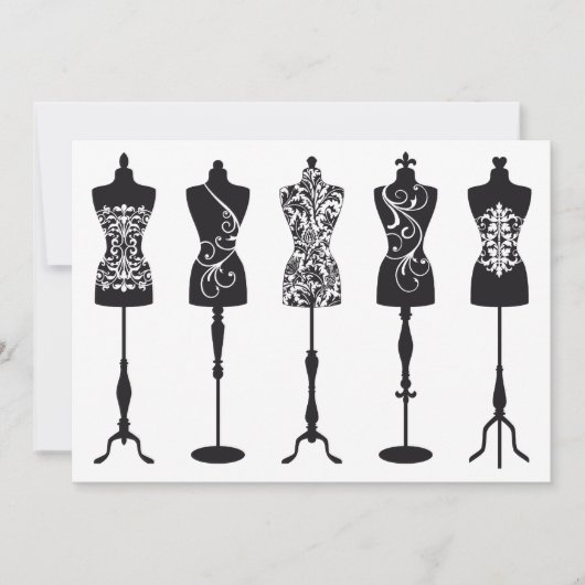 Carte mannequins de mode vintage (Devant)