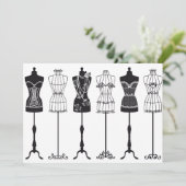 Carte mannequins de mode vintage (Debout devant)