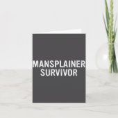 Carte Mansplainer Survivor Funny Simple Design  (Devant)