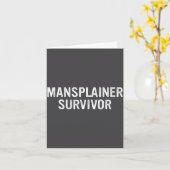 Carte Mansplainer Survivor Funny Simple Design  (Fleur jaune)