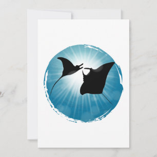 Carte Manta Ray Vie aquatique sous-marine