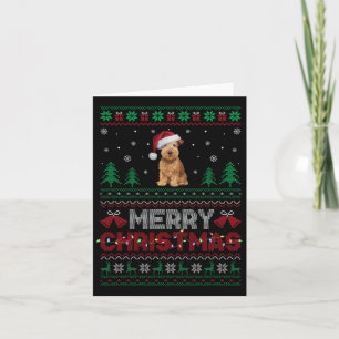 Carte Manteau doux à roulettes Chien de Santa Hat Xmas T