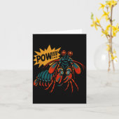 Carte Mantis Shrimp W Punch Funny Ocean Animal (Fleur jaune)