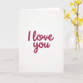 Carte manuscrite Je t'aime (Fleur jaune)