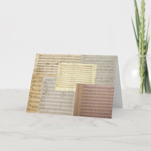 Carte Manuscrits de musique Mozart (Devant)